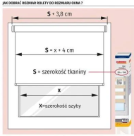Roleta Zebra 721 50x150 GARDINIA WYMIARY